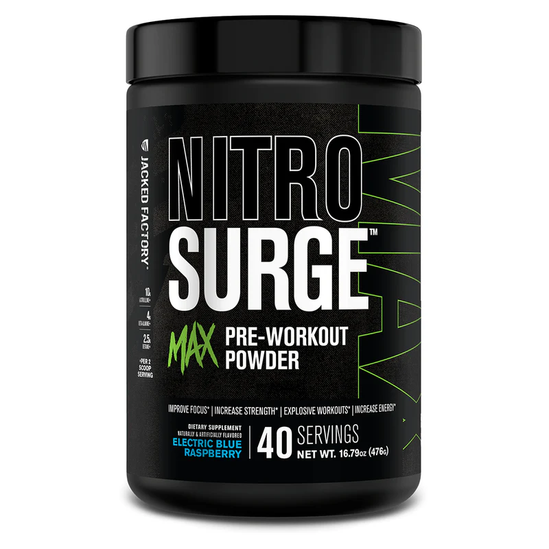 JACKED FACTORY NITRO SURGE MAX PRE-WORKOUT 40 SERVINGS